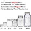imageAOZITA 10 Pack REGULAR Mouth Mason Jar Lids for Ball Kerr and More  White Plastic Storage Caps for MasonCanning Jars  LeakProof Dishwasher Safe ampamp Food Grade10 Regular Mouth