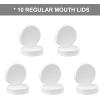 imageAOZITA 10 Pack REGULAR Mouth Mason Jar Lids for Ball Kerr and More  White Plastic Storage Caps for MasonCanning Jars  LeakProof Dishwasher Safe ampamp Food Grade10 Regular Mouth