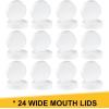 imageAOZITA 10 Pack REGULAR Mouth Mason Jar Lids for Ball Kerr and More  White Plastic Storage Caps for MasonCanning Jars  LeakProof Dishwasher Safe ampamp Food Grade24Wide Mouth