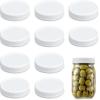 imageAOZITA 10 Pack REGULAR Mouth Mason Jar Lids for Ball Kerr and More  White Plastic Storage Caps for MasonCanning Jars  LeakProof Dishwasher Safe ampamp Food Grade10 Regular Mouth