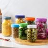 imageAOZITA 10 WIDE Mouth ampamp 10 REGULAR Mouth Mason Jar Lids  20 Pack Food Grade Plastic Mason Jar Caps for Ball Kerr and More Canning Jars  Leakproof ampamp Dishwasher Safe  Multicolor