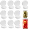 imageAOZITA 10 WIDE Mouth ampamp 10 REGULAR Mouth Mason Jar Lids  20 Pack Food Grade Plastic Mason Jar Caps for Ball Kerr and More Canning Jars  Leakproof ampamp Dishwasher Safe  White10 Wide 10 Regular