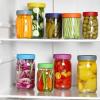 imageAOZITA 10 WIDE Mouth ampamp 10 REGULAR Mouth Mason Jar Lids  20 Pack Food Grade Plastic Mason Jar Caps for Ball Kerr and More Canning Jars  Leakproof ampamp Dishwasher Safe  Multicolor