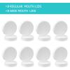 imageAOZITA 10 WIDE Mouth ampamp 10 REGULAR Mouth Mason Jar Lids  20 Pack Food Grade Plastic Mason Jar Caps for Ball Kerr and More Canning Jars  Leakproof ampamp Dishwasher Safe  White8 Wide 8 Regular