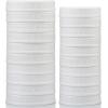 imageAOZITA 10 WIDE Mouth ampamp 10 REGULAR Mouth Mason Jar Lids  20 Pack Food Grade Plastic Mason Jar Caps for Ball Kerr and More Canning Jars  Leakproof ampamp Dishwasher Safe  White10 Wide 10 Regular