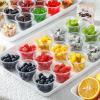 imageAOZITA 200 Sets  2 oz Jello Shot Cups Portion Cups With Lids Airtight and Stackable Small Plastic ContainersASLB4C100