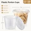 imageAOZITA 200 Sets  2 oz Jello Shot Cups Portion Cups With Lids Airtight and Stackable Small Plastic ContainersASLB5C100