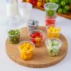 imageAOZITA 200 Sets  2 oz Jello Shot Cups Portion Cups With Lids Airtight and Stackable Small Plastic ContainersASLB5C100