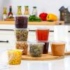 imageAOZITA 200 Sets  2 oz Jello Shot Cups Portion Cups With Lids Airtight and Stackable Small Plastic ContainersASLB5C100