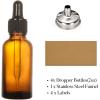 imageAOZITA 4 Pack 2 oz Dropper Bottles with 1 Funnel ampamp 4 Labels  Essential Oils Bottles for Health Personal Care ampamp Beauty  60ml Thick Dark Amber Glass Tincture Bottles with Eye Droppers LeakproofAmber