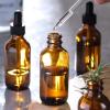 imageAOZITA 4 Pack 2 oz Dropper Bottles with 1 Funnel ampamp 4 Labels  Essential Oils Bottles for Health Personal Care ampamp Beauty  60ml Thick Dark Amber Glass Tincture Bottles with Eye Droppers LeakproofAmber