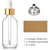 imageAOZITA 4 Pcs 1 oz Golden Cap Clear Dropper Bottles 30ml with 1 Funnel ampamp 4 Labels  Glass Tincture Bottles with Eye Droppers  Leakproof Essential Oil Bottles for Health Personal Care ampamp BeautyGolden Cap