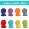 imageAOZITA 8 Pack REGULAR Mouth Mason Jar Lids for Ball Kerr and More  Colored Plastic Storage Caps for MasonCanning Jars  LeakProof Dishwasher Safe ampamp Food Grade