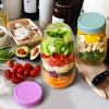 imageAOZITA 8 Pack REGULAR Mouth Mason Jar Lids for Ball Kerr and More  Colored Plastic Storage Caps for MasonCanning Jars  LeakProof Dishwasher Safe ampamp Food Grade