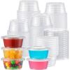 imageAOZITA 200 Sets  2 oz Jello Shot Cups Portion Cups With Lids Airtight and Stackable Small Plastic ContainersASLB3C100