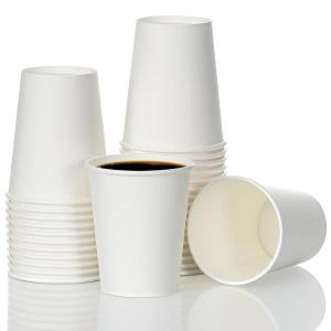 imageAOZITA 120 Pack 8 oz Paper Cups Coffee Cups White Paper HotCold Disposable Beverage Drinking Cup for Water Juice Coffee Tea