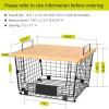 image2 Set XXL Stackable Wire Basket with Bamboo Tops ampamp Tag Pantry Organizer and Storage Bins Kitchen Counter Cabinet Shelf Countertop Under Sink Organizing Food Snack Produce Onion Potato Bread StorageXXL