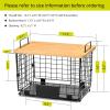 image2 Set XXL Stackable Wire Basket with Bamboo Tops ampamp Tag Pantry Organizer and Storage Bins Kitchen Counter Cabinet Shelf Countertop Under Sink Organizing Food Snack Produce Onion Potato Bread StorageXL
