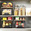 image2 Set XXL Stackable Wire Basket with Bamboo Tops ampamp Tag Pantry Organizer and Storage Bins Kitchen Counter Cabinet Shelf Countertop Under Sink Organizing Food Snack Produce Onion Potato Bread StorageL