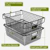 image4 Pack  XXXL Large  STACKABLE Wire Baskets for Organizing  Pantry Storage and Organization Metal Bins for Produce Food Fruit  Kitchen Bathroom Closet Cabinet Countertop Under Sink OrganizerXXXL LARGE