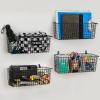 image4 Set EXTRA LARGE Hanging Wall Mount Storage Baskets with Adhesive Hooks ampamp Steel Hooks Multiuse Sturdy Wire Metal Organizing Baskets for Home Kitchen Bathroom Pantry Utility Organizer BlackBlack