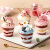 image50 Sets 9 oz Clear Plastic Cups with Dome Lids No Hole  Disposable Cups for Ice CreamCakeFruitParfait Dessert Pudding and Jello Shot100 Sets