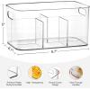 image5Compartment Clear Plastic Bin  Divided Art Supplies Cosmetic Makeup Caddy Organizer  Multiuse Storage Container for Vanity Bathroom Kitchen Office Craft Shower Cleaning Items 1 Pack