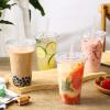 imageAOZITA 120 Sets  16 oz Clear Plastic Cups with Lids Disposable Cups With Straw Slot Lids for Cold Drinks Milkshake Smoothie Iced Coffee and TOGO Drinkings20 oz