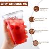 imageAOZITA 120 Sets  16 oz Clear Plastic Cups with Lids Disposable Cups With Straw Slot Lids for Cold Drinks Milkshake Smoothie Iced Coffee and TOGO Drinkings24 Oz