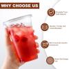 imageAOZITA 120 Sets  16 oz Clear Plastic Cups with Lids Disposable Cups With Straw Slot Lids for Cold Drinks Milkshake Smoothie Iced Coffee and TOGO Drinkings20 oz