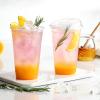 imageAOZITA 16 oz  100 Sets Crystal Clear Plastic Cups With Strawless SipLids BPA Free Disposable Plastic Cups with Lids To Go Cups for Iced Coffee Smoothies Party Drinks Bubble Tea Cold Beverage