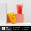 imageAOZITA 16 oz  100 Sets Crystal Clear Plastic Cups With Strawless SipLids BPA Free Disposable Plastic Cups with Lids To Go Cups for Iced Coffee Smoothies Party Drinks Bubble Tea Cold Beverage