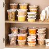 imageAOZITA 24 Sets Plastic Deli Food Containers With Lids 8 oz 16oz 32oz Variety pack Airtight Food Storage Containers FreezerDishwasherMicrowave Safe Soup Containers For Takeout Food Storage48 Sets