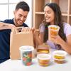 imageAOZITA 24 Sets Plastic Deli Food Containers With Lids 8 oz 16oz 32oz Variety pack Airtight Food Storage Containers FreezerDishwasherMicrowave Safe Soup Containers For Takeout Food Storage48 Sets