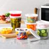 imageAOZITA 24 Sets Plastic Deli Food Containers With Lids 8 oz 16oz 32oz Variety pack Airtight Food Storage Containers FreezerDishwasherMicrowave Safe Soup Containers For Takeout Food Storage48 Sets