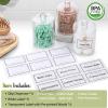 imageAOZITA 8 Pack Acrylic Qtip Holder Dispenser with Lids ampamp Labels Cotton Swab Ball Round Pads Floss Picks Storage Canister  Clear Plastic Apothecary Jar for Bathroom Vanity Makeup Organizer6 Pack