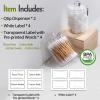 imageAOZITA 8 Pack Acrylic Qtip Holder Dispenser with Lids ampamp Labels Cotton Swab Ball Round Pads Floss Picks Storage Canister  Clear Plastic Apothecary Jar for Bathroom Vanity Makeup Organizer2 Pack