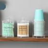 imageAOZITA 8 Pack Acrylic Qtip Holder Dispenser with Lids ampamp Labels Cotton Swab Ball Round Pads Floss Picks Storage Canister  Clear Plastic Apothecary Jar for Bathroom Vanity Makeup Organizer4