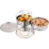 imageAozita 3 Quart Stackable Steamer Insert Pans  Accessories for Instant Pot Mini 3 qt  Pot in Pot Baking Casseroles Lasagna Pans Food Steamer for Pressure Cooker Upgrade Interchangeable Lids3 Qt