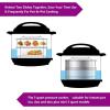 imageAozita 3 Quart Stackable Steamer Insert Pans  Accessories for Instant Pot Mini 3 qt  Pot in Pot Baking Casseroles Lasagna Pans Food Steamer for Pressure Cooker Upgrade Interchangeable Lids3 Qt