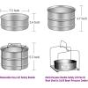 imageAozita Stackable Steamer Insert Pans with Sling for Instant Pot Accessories 68 qt  Pot in Pot Baking Casseroles Lasagna Pans Food Steamer for Pressure Cooker Upgrade Interchangeable Lids