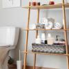 imageLarger Compartments Toilet Tank Topper Paper Basket  Multiuse Hand Woven Plastic Wicker Basket with Divider for Organizing Rustic Farmhouse Bathroom Decor Countertop Organizer Storage BrownGrey