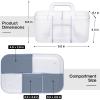 imageMultiuse Caddy Organizer w Handle  Stackable Plastic Tote Bin  Art Craft Supplies Office Desk Stationery Pen Holder Kitchen Utensil Makeup Bathroom Shower Cleaning Dorm Organizer  YellowFrosted Clear