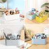 imageMultiuse Caddy Organizer w Handle  Stackable Plastic Tote Bin  Art Craft Supplies Office Desk Stationery Pen Holder Kitchen Utensil Makeup Bathroom Shower Cleaning Dorm Organizer  YellowMint
