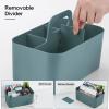 imageMultiuse Caddy Organizer w Handle  Stackable Plastic Tote Bin  Art Craft Supplies Office Desk Stationery Pen Holder Kitchen Utensil Makeup Bathroom Shower Cleaning Dorm Organizer  YellowCyan