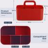 imageMultiuse Caddy Organizer w Handle  Stackable Plastic Tote Bin  Art Craft Supplies Office Desk Stationery Pen Holder Kitchen Utensil Makeup Bathroom Shower Cleaning Dorm Organizer  YellowRed