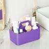 imageMultiuse Caddy Organizer w Handle  Stackable Plastic Tote Bin  Art Craft Supplies Office Desk Stationery Pen Holder Kitchen Utensil Makeup Bathroom Shower Cleaning Dorm Organizer  YellowPurple