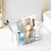 imageMultiuse Caddy Organizer w Handle  Stackable Plastic Tote Bin  Art Craft Supplies Office Desk Stationery Pen Holder Kitchen Utensil Makeup Bathroom Shower Cleaning Dorm Organizer  YellowClear