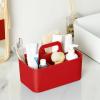 imageMultiuse Caddy Organizer w Handle  Stackable Plastic Tote Bin  Art Craft Supplies Office Desk Stationery Pen Holder Kitchen Utensil Makeup Bathroom Shower Cleaning Dorm Organizer  YellowRed