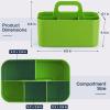 imageMultiuse Caddy Organizer w Handle  Stackable Plastic Tote Bin  Art Craft Supplies Office Desk Stationery Pen Holder Kitchen Utensil Makeup Bathroom Shower Cleaning Dorm Organizer  YellowGreen